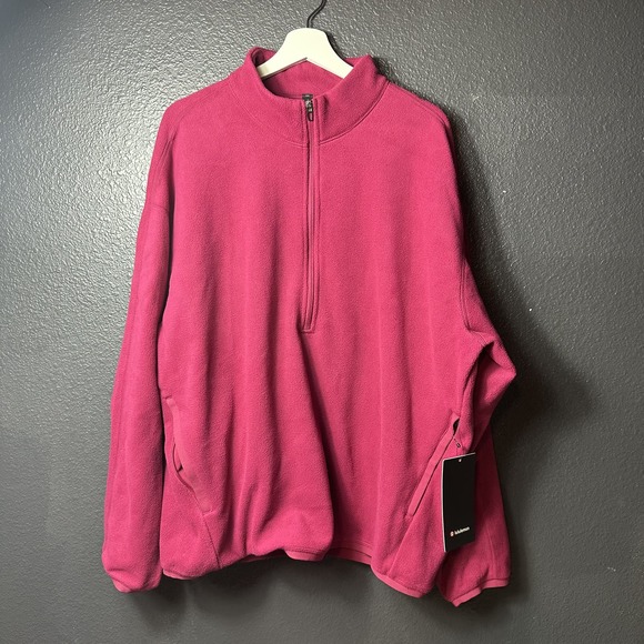 NWT Lululemon Men's Oversized-Fit Fleece Half Zip Sweatshirt Pomegranate Size XL - Picture 6 of 11